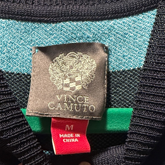 Vince Camuto Blue Striped Midi Dress - Picture 3 of 4